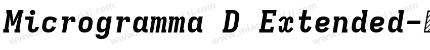 Microgramma D Extended字体转换